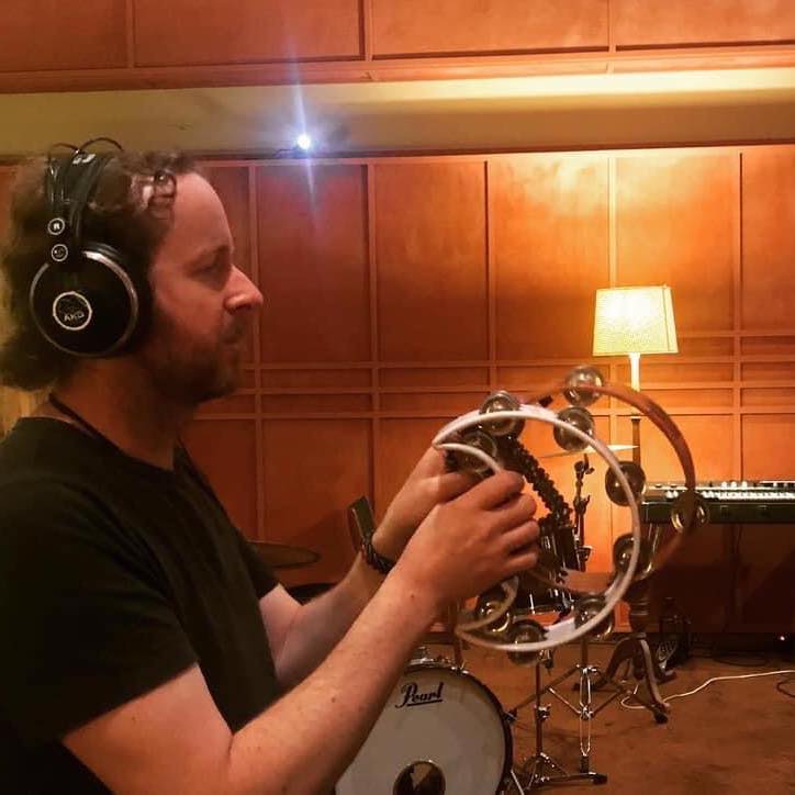 Paul Angas recording at Wizard Tone Studios.